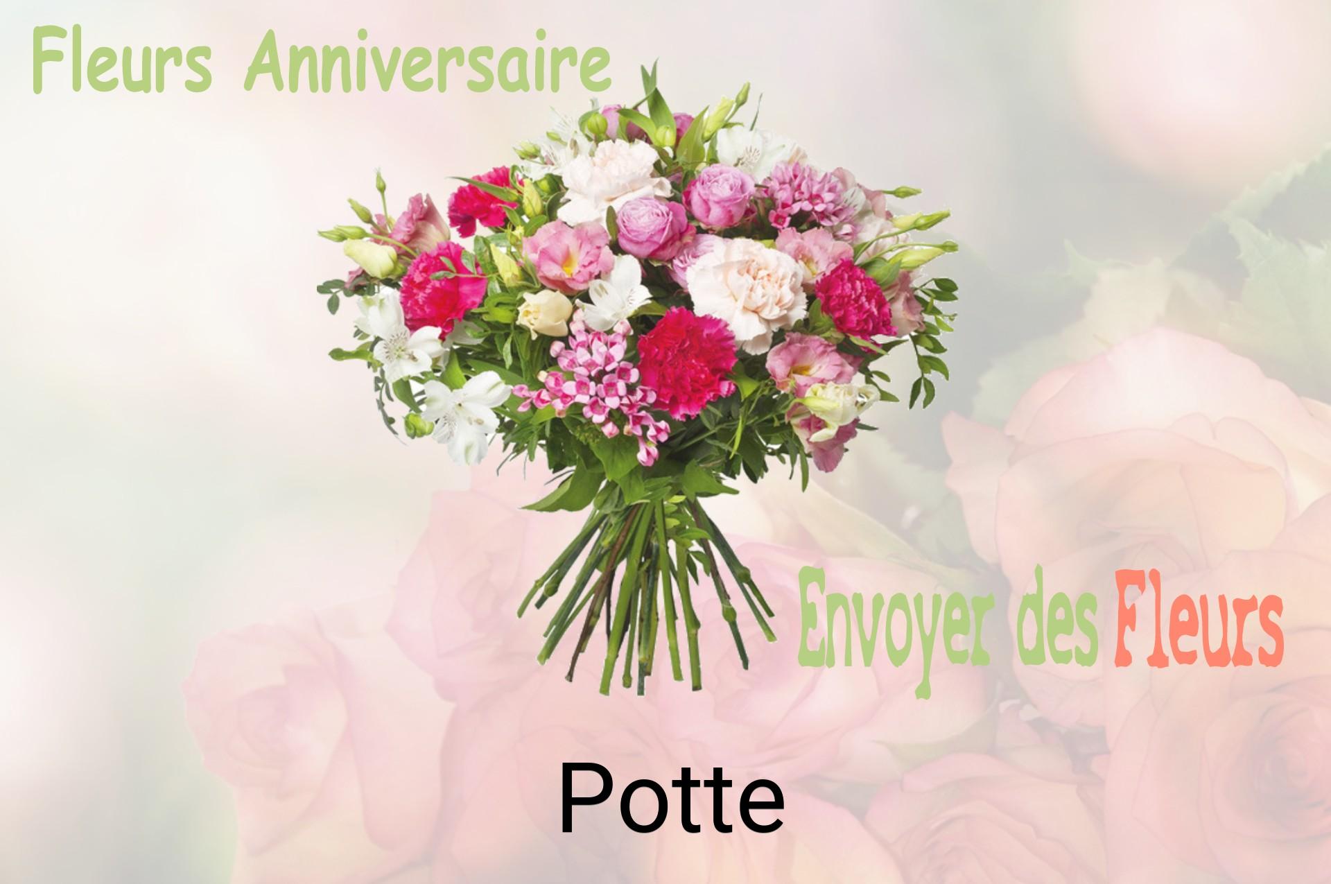 Bouquet de fleurs d’anniversaire livré à Potte